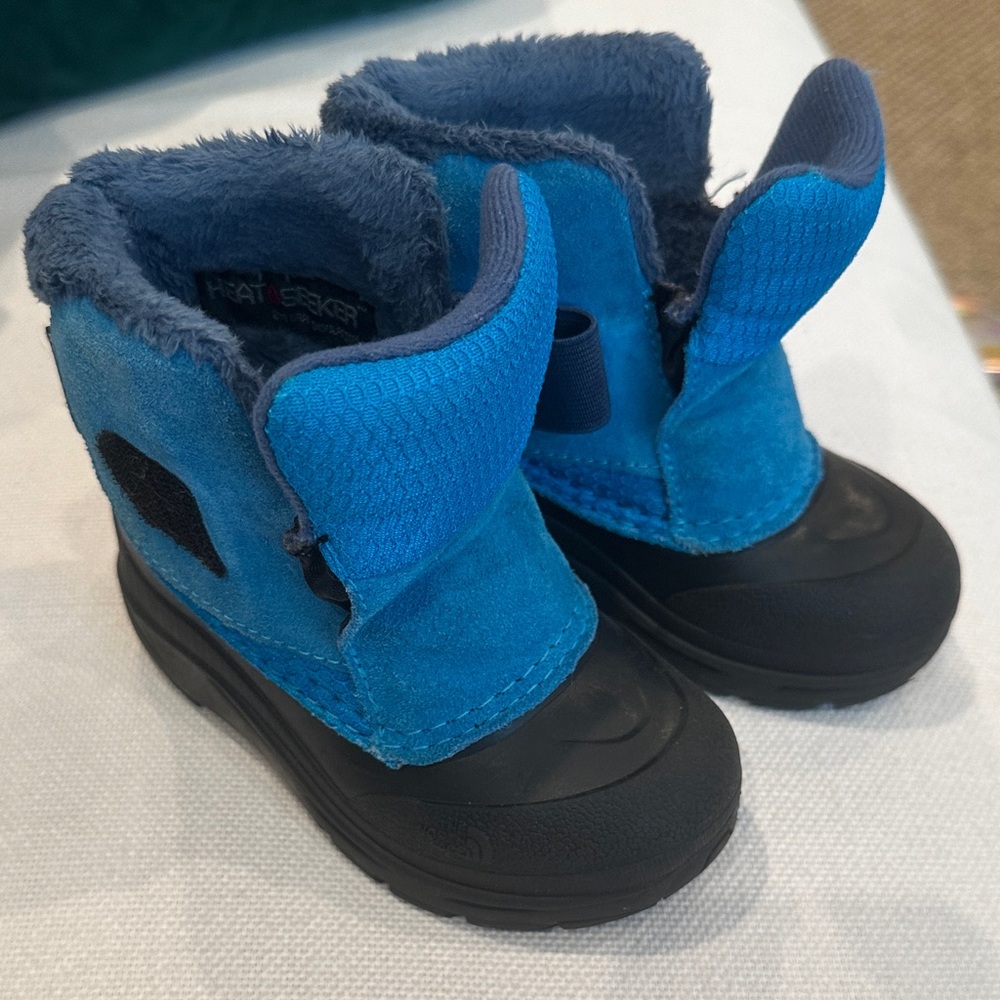 The North Face Kids' Blue and Black Winter Boots